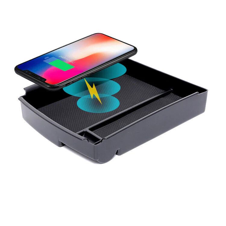 Wireless Charger Qi Charging Pad Center Organizer Storage Box for Tesla Model S X 16-20 - Image 5