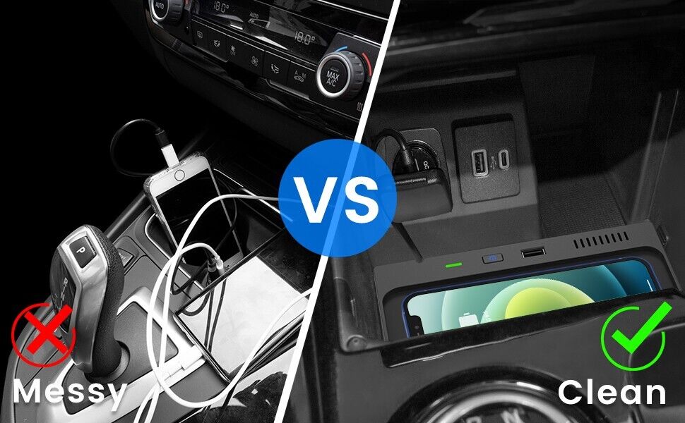 Wireless Phone Charger for Ford Explorer 2020-2022 Storage Box Fast Charging Pad - Image 4