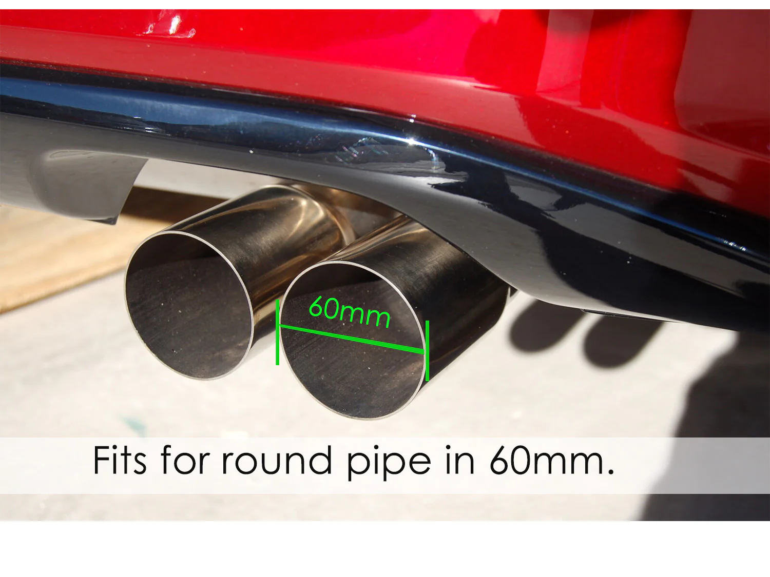 Pair 2.75'' Black Exhaust Pipe Muffler Tips for Mazda MX-5 Miata ND 2015 up - Image 3